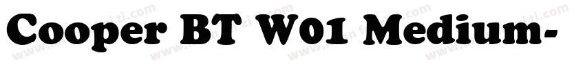 Cooper BT W01 Medium字体转换